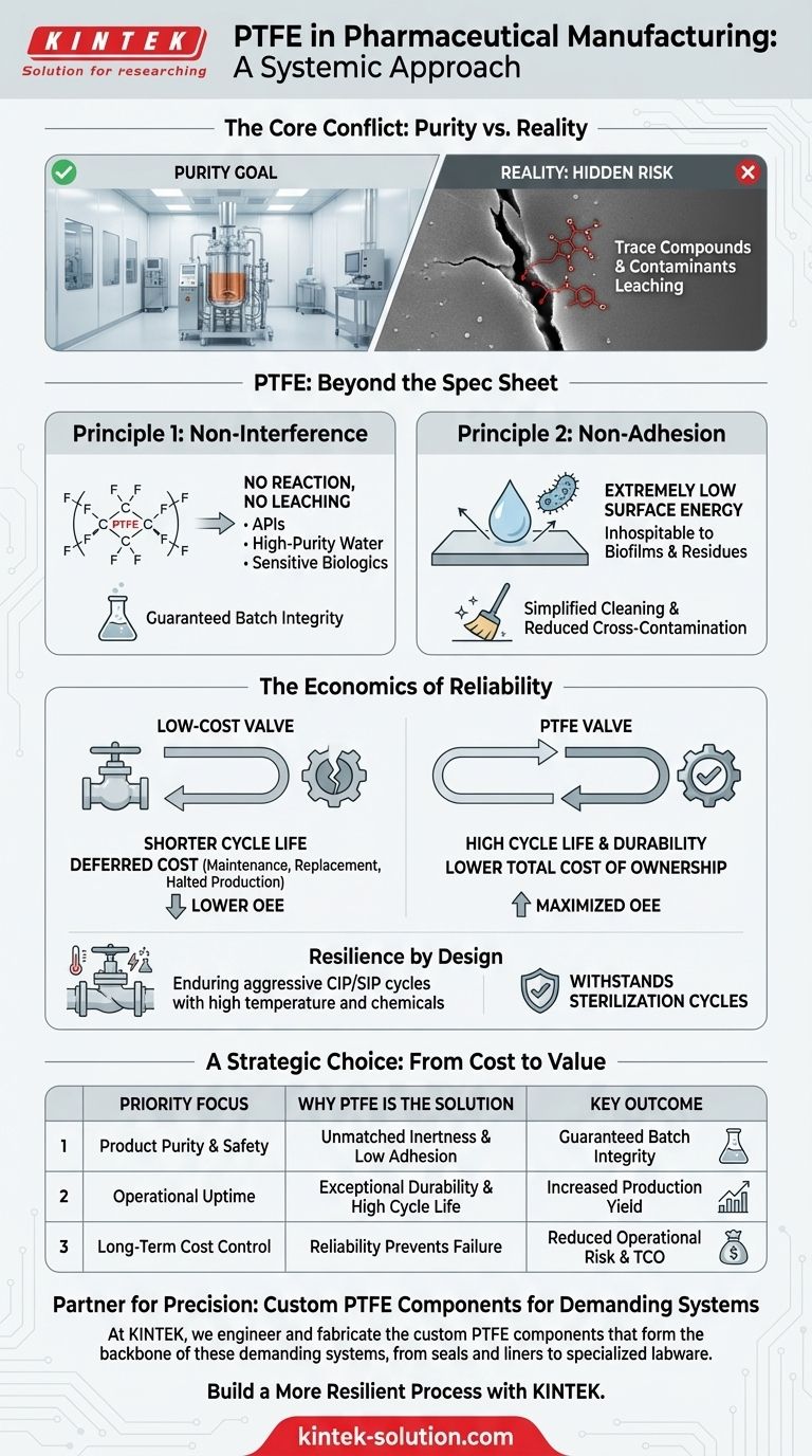 ما وراء ورقة المواصفات: التأثير النظامي لـ PTFE في تصنيع الأدوية دليل مرئي