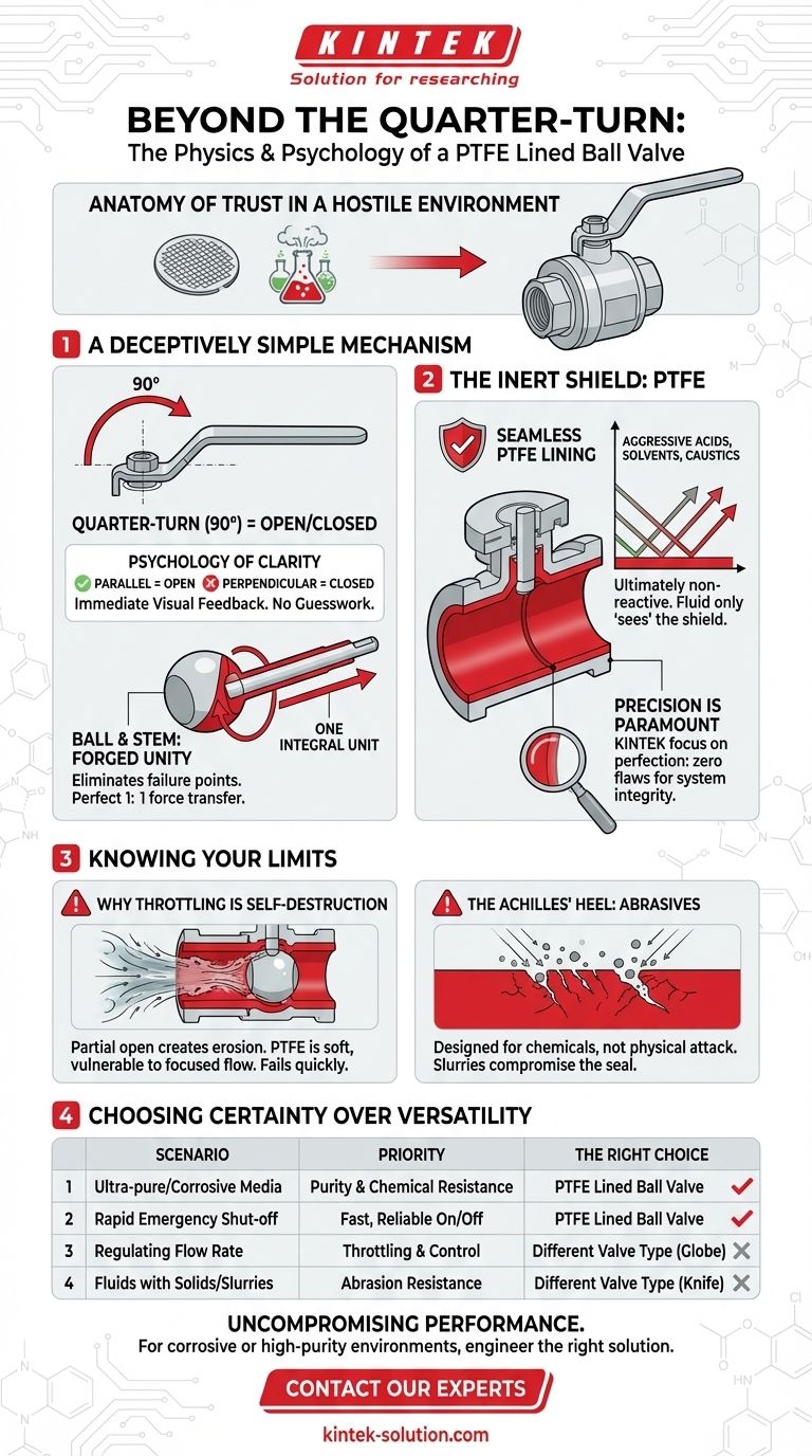 Über den Vierteldreh hinaus: Die Physik und Psychologie eines Kugelhahns mit PTFE-Auskleidung Visuelle Anleitung