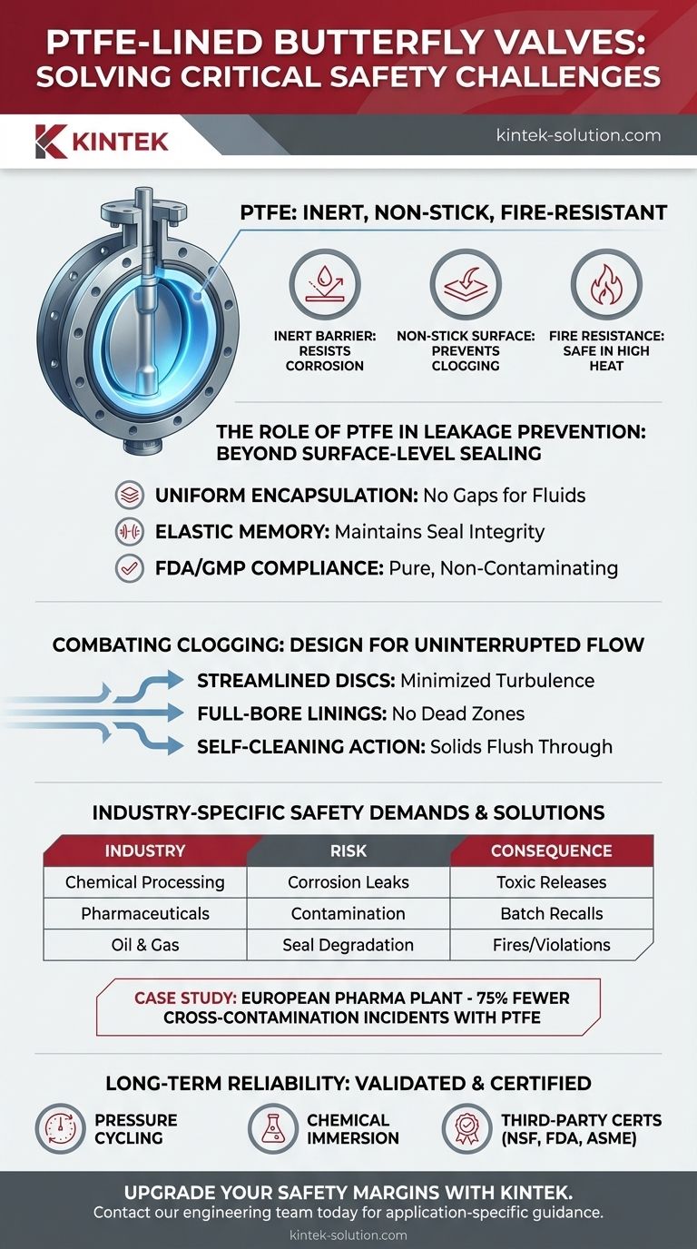 Come le valvole a farfalla rivestite in PTFE risolvono le sfide di sicurezza critiche nei settori ad alto rischio Guida Visiva