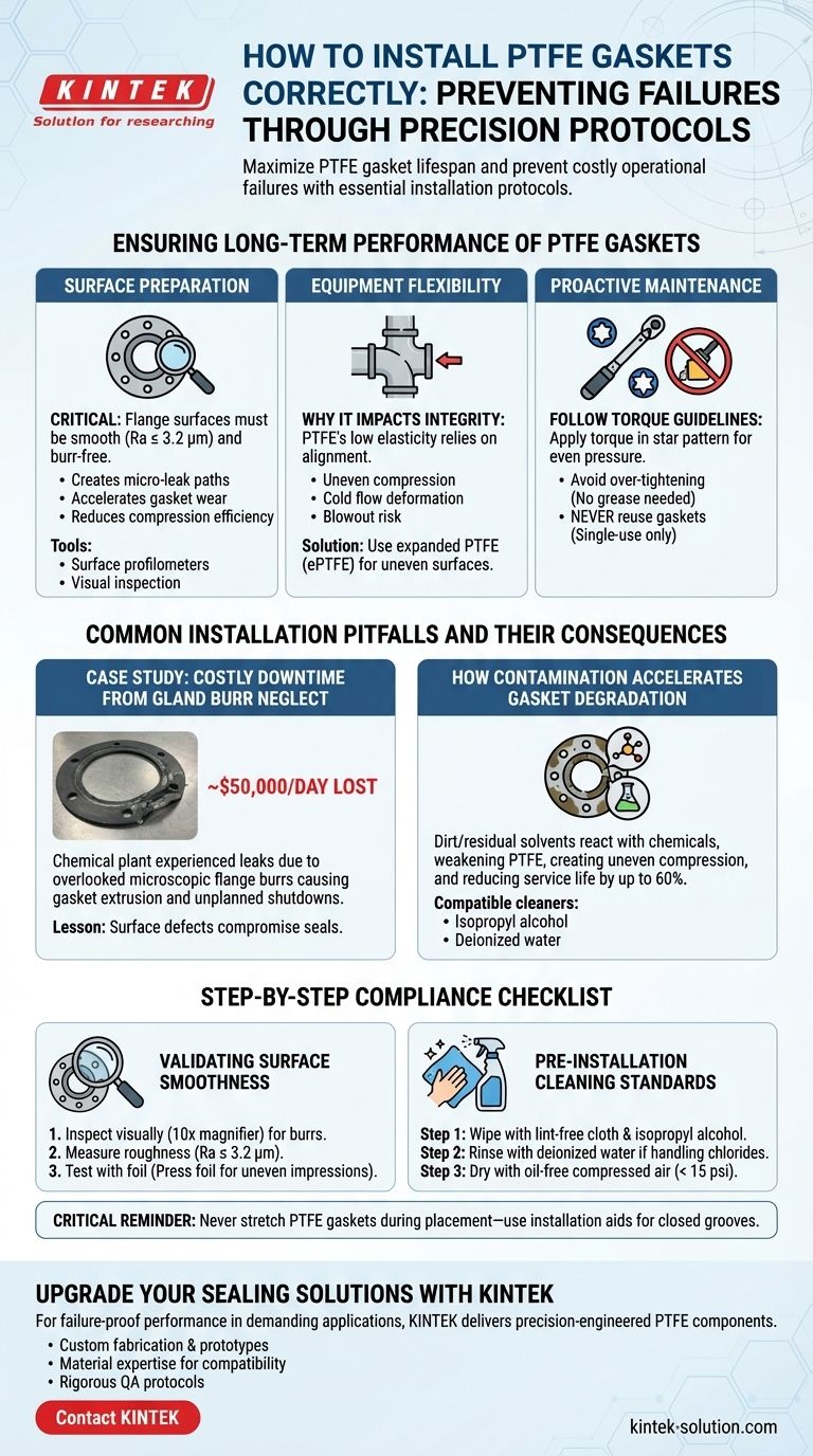 Como instalar corretamente as juntas de PTFE: Prevenção de falhas através de protocolos de precisão Guia Visual