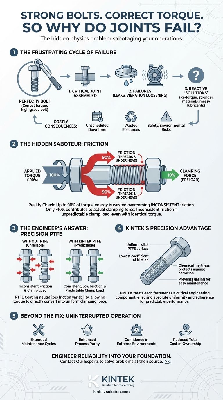 Ваши болты прочны. Ваш крутящий момент правильный. Так почему же ваши соединения продолжают разрушаться? Визуальное руководство