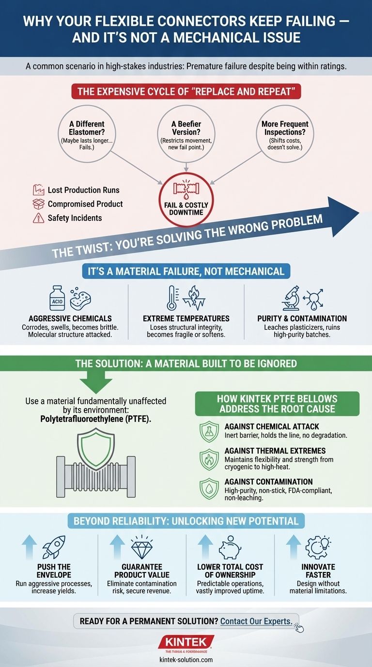 Por qué sus conectores flexibles fallan constantemente y no es un problema mecánico Guía Visual