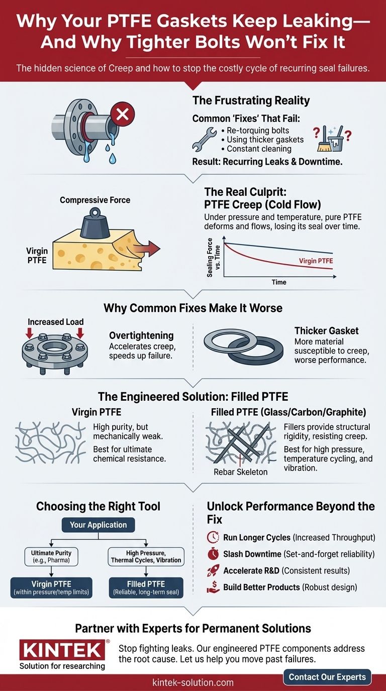 Why Your PTFE Gaskets Keep Leaking—And Why Tighter Bolts Won't Fix It Visual Guide