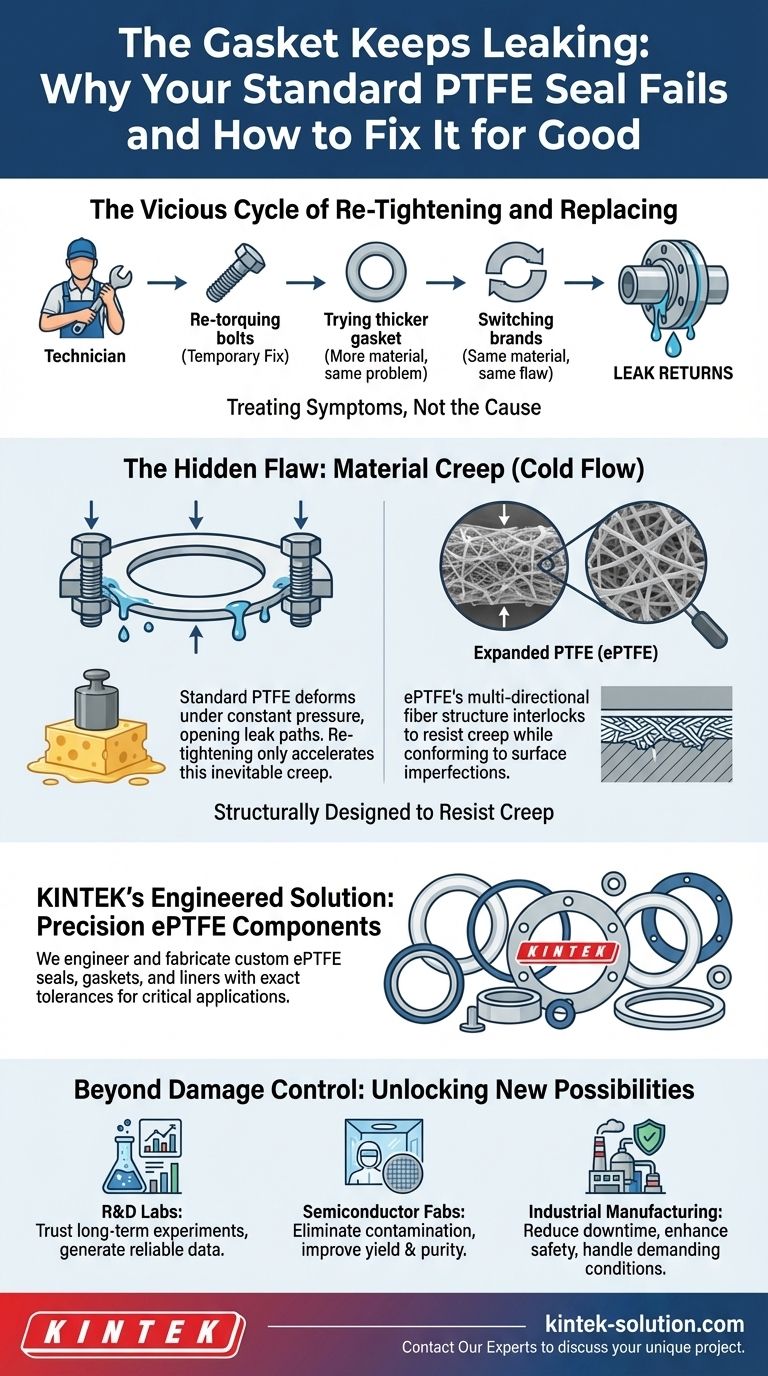 The Gasket Keeps Leaking: Why Your Standard PTFE Seal Fails and How to Fix It for Good Visual Guide