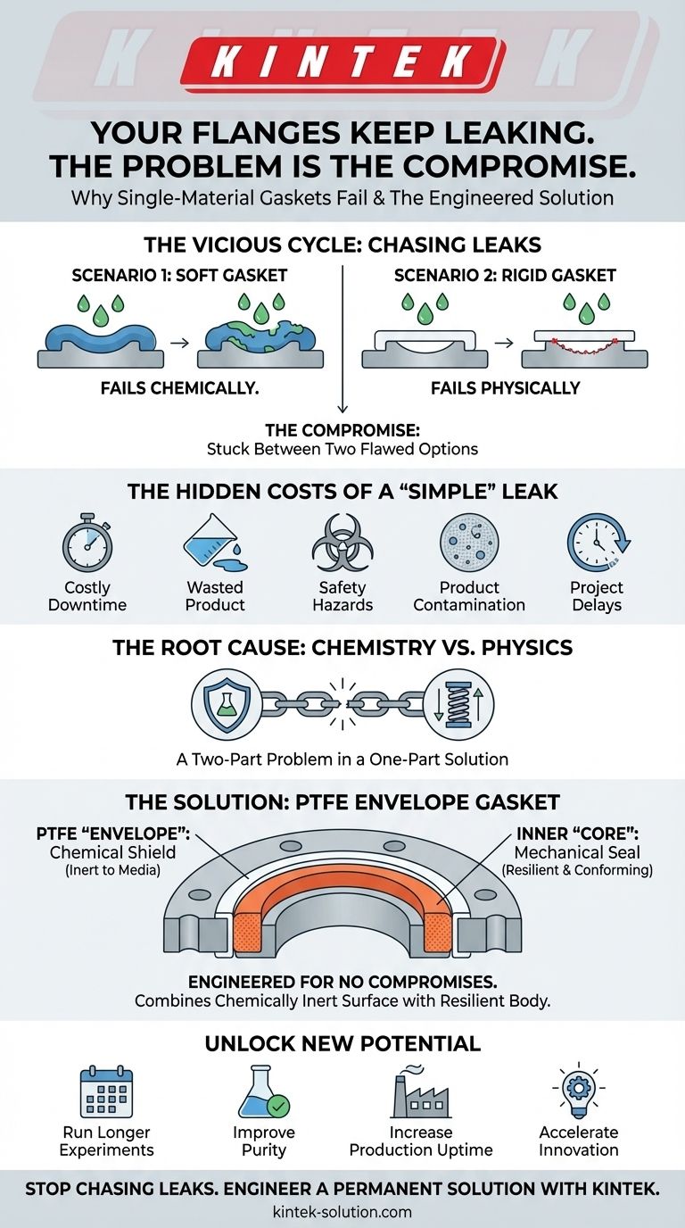 حلقات الوصل الخاصة بك تستمر في التسرب. المشكلة ليست في مادة الحشية - بل هي في التسوية. دليل مرئي
