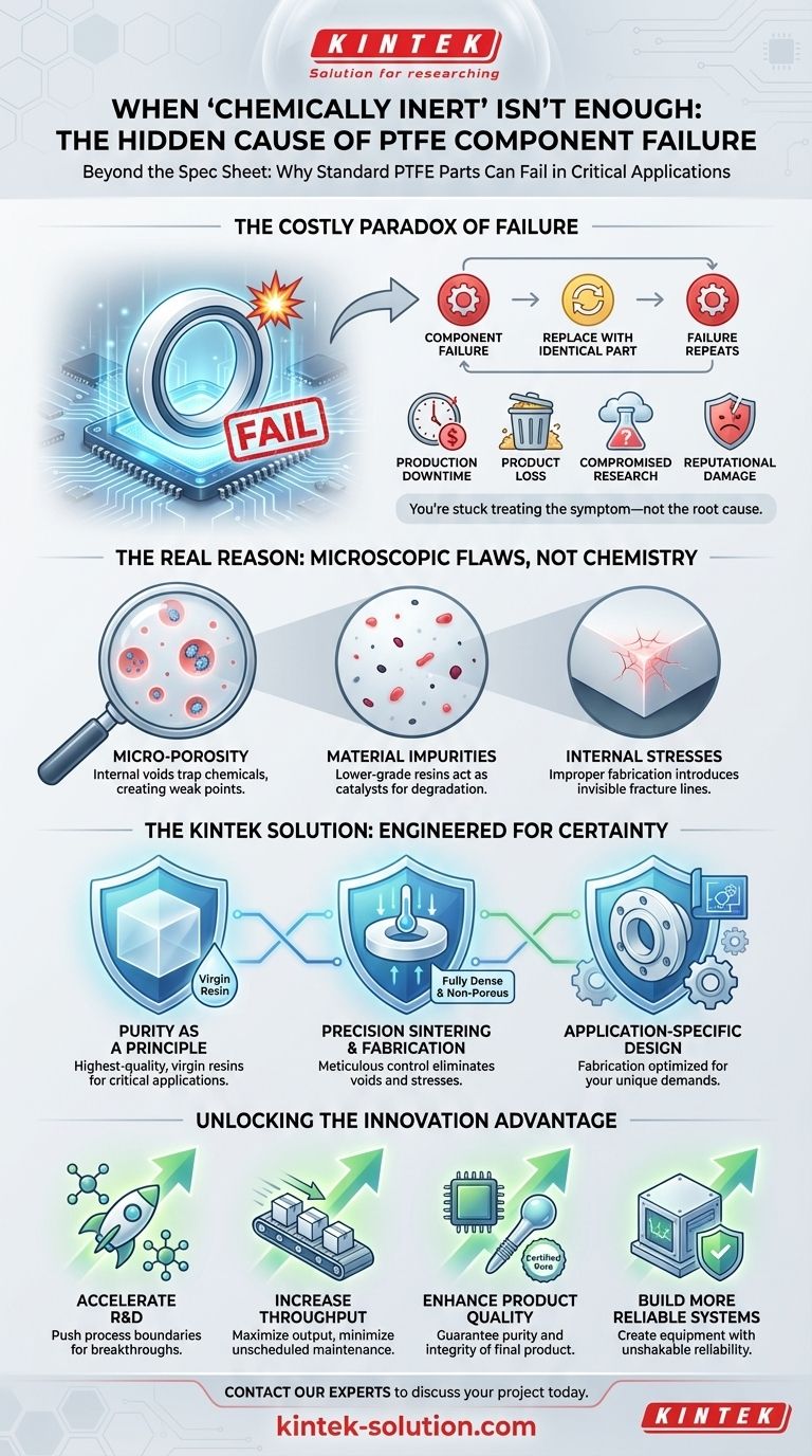 When "Chemically Inert" Isn't Enough: The Hidden Cause of PTFE Component Failure Visual Guide