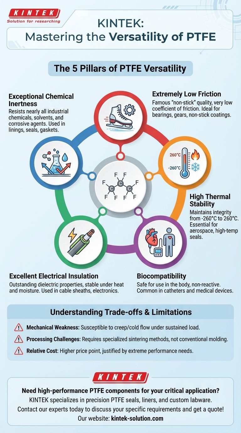 What are the main properties that make PTFE versatile across industries? Discover Its 5 Key Advantages Visual Guide