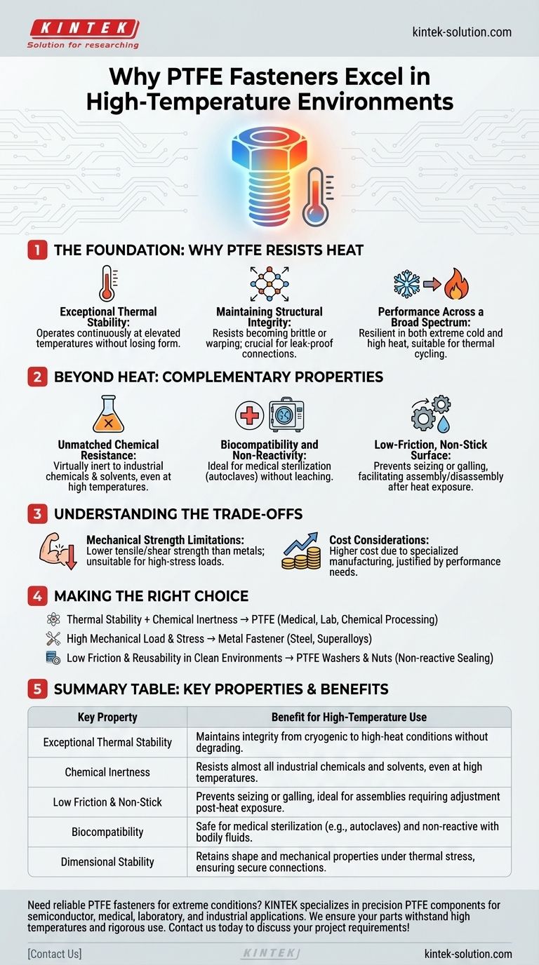 PTFE 패스너가 고온 환경에 적합한 이유는 무엇일까요? 그 핵심적인 장점을 알아보세요 시각적 가이드