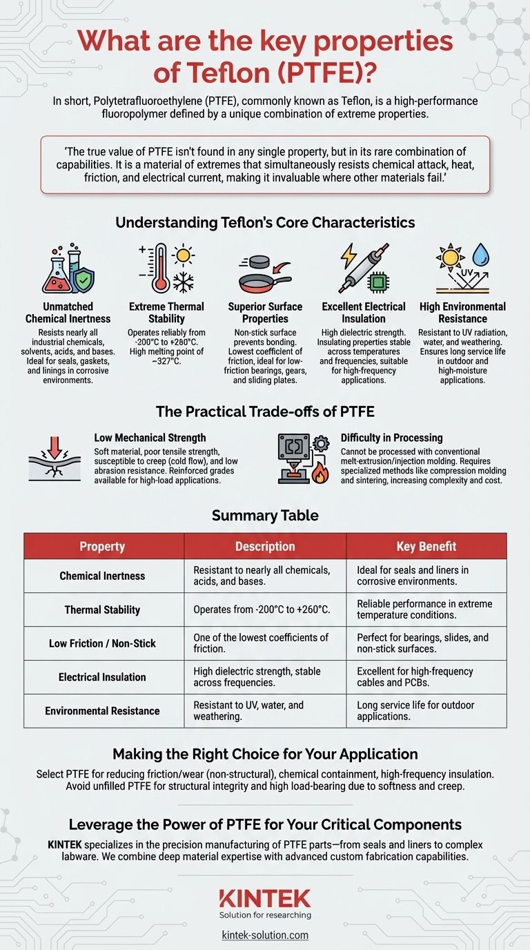 Was sind die Schlüsseleigenschaften von Teflon (PTFE)? Entfesselung extremer Leistung für anspruchsvolle Anwendungen Visuelle Anleitung