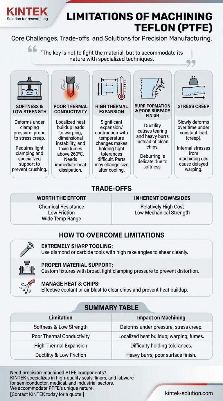 加工聚四氟乙烯 (PTFE) 的局限性是什么？克服精密零件的加工挑战 图解指南