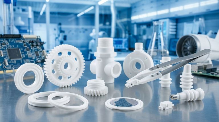 ما هي الصناعات التي تستخدم عادةً الأجزاء المشغولة بالتصنيع باستخدام الحاسب الآلي من التفلون؟ حلول حاسمة للفضاء والطب والمزيد