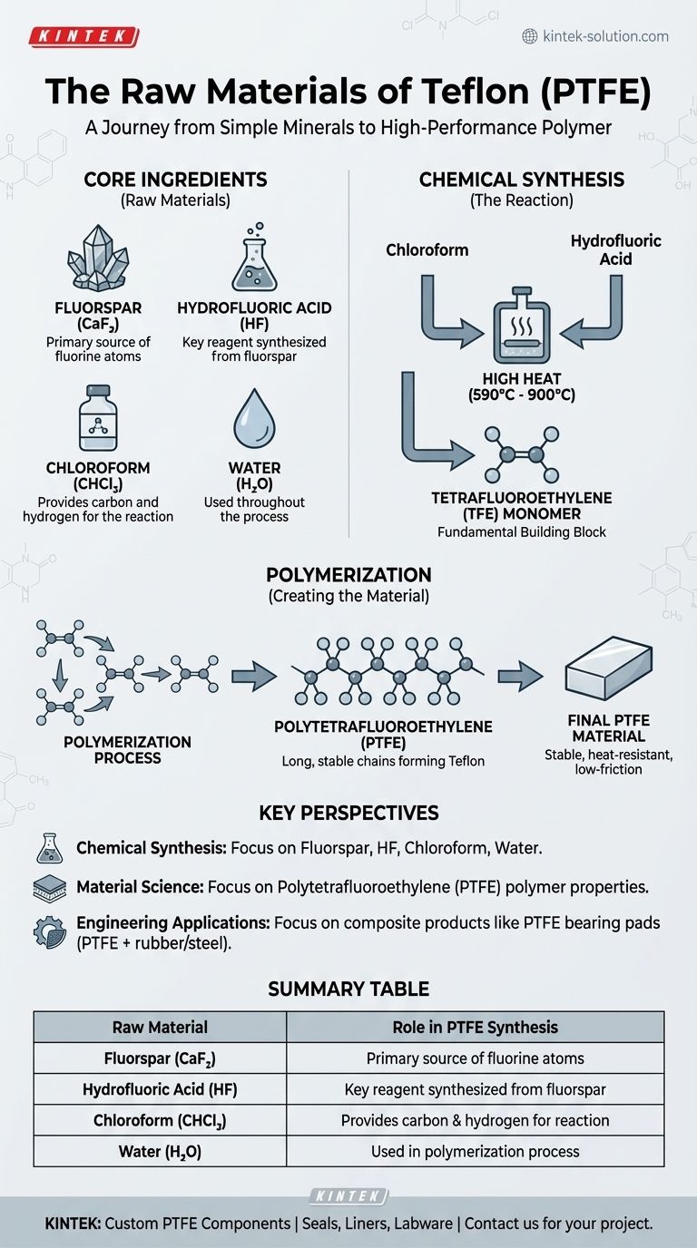 테플론을 만드는 데 사용되는 원료는 무엇입니까? 단순한 광물에서 고성능 PTFE까지 시각적 가이드