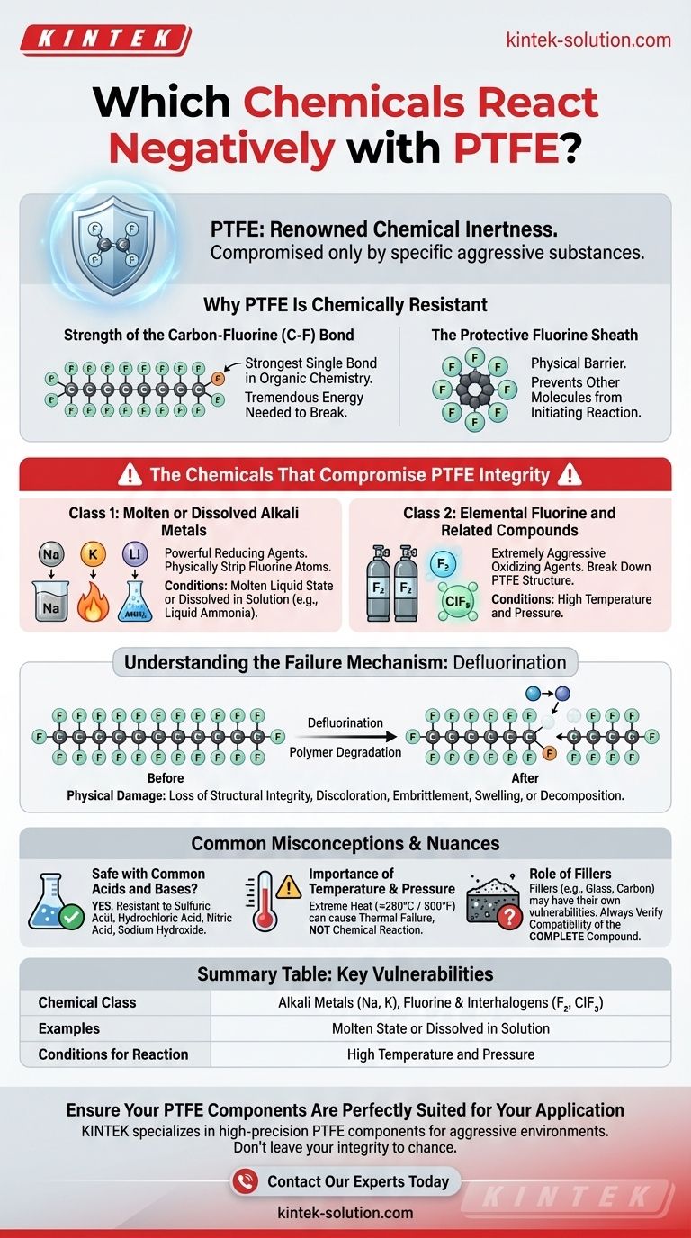 ¿Qué productos químicos reaccionan negativamente con el PTFE? Identifique las pocas sustancias que pueden comprometer su integridad Guía Visual