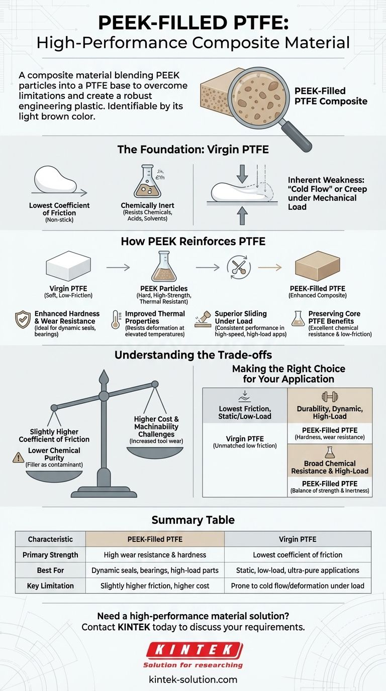 PEEK 충전 PTFE의 특징은 무엇인가요? 고부하 응용 분야를 위한 내구성 강화 시각적 가이드