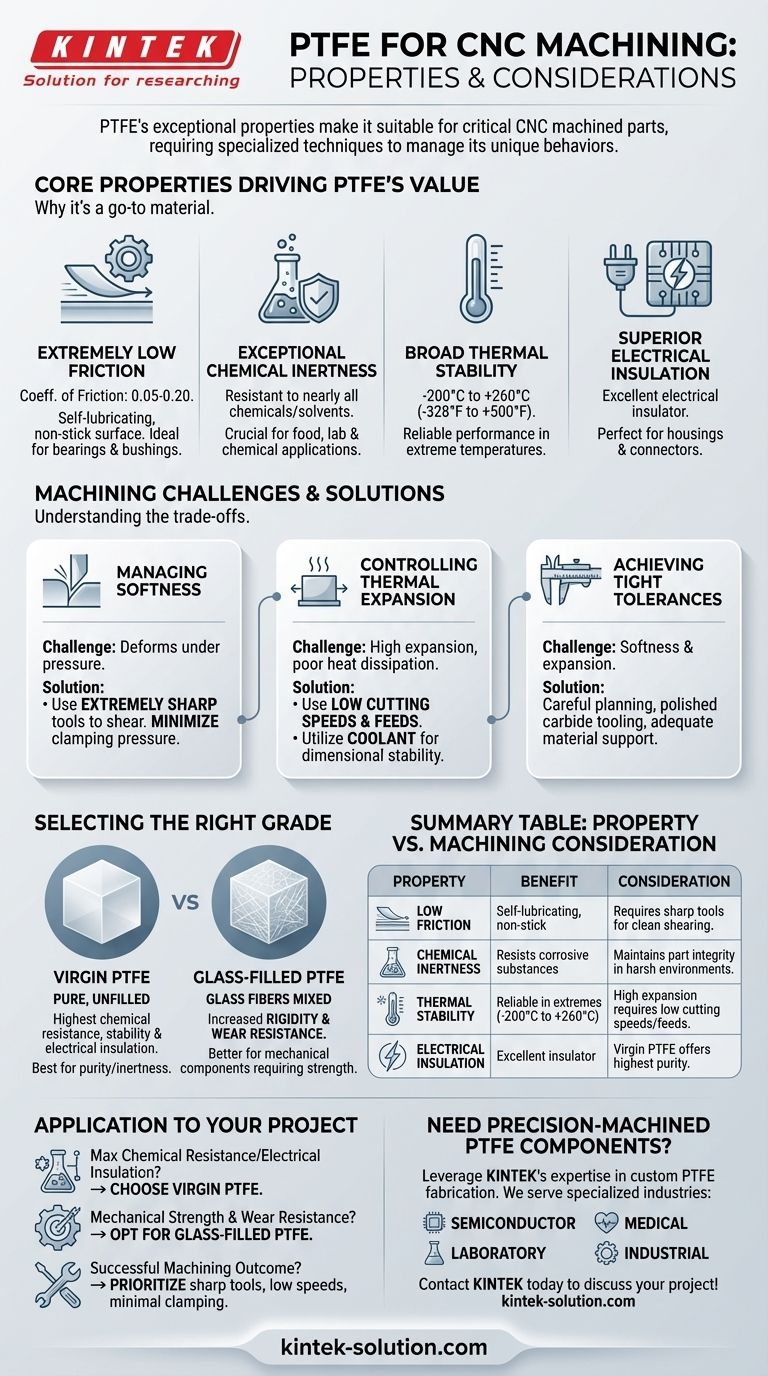 CNC 가공에 적합한 PTFE의 고유한 특성은 무엇입니까? 우수한 부품을 위한 마스터 가공 시각적 가이드