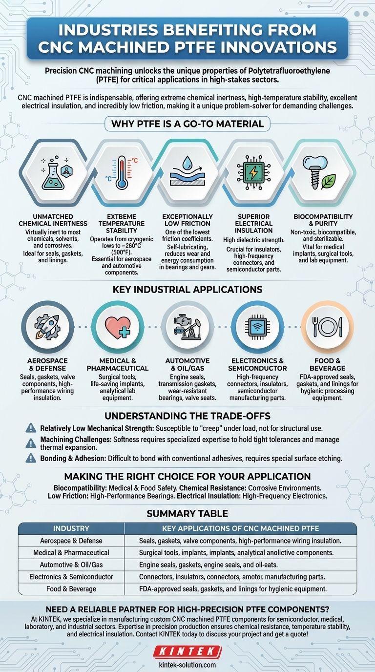 CNC加工PTFEのイノベーションから恩恵を受けている業界は？ハイテク分野における重要な用途 ビジュアルガイド