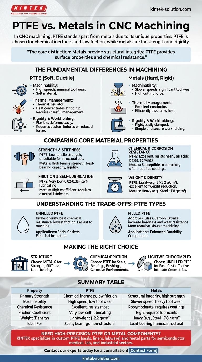 CNC 가공에서 PTFE는 금속과 어떻게 비교됩니까? 귀하의 응용 분야에 적합한 재료를 선택하십시오 시각적 가이드