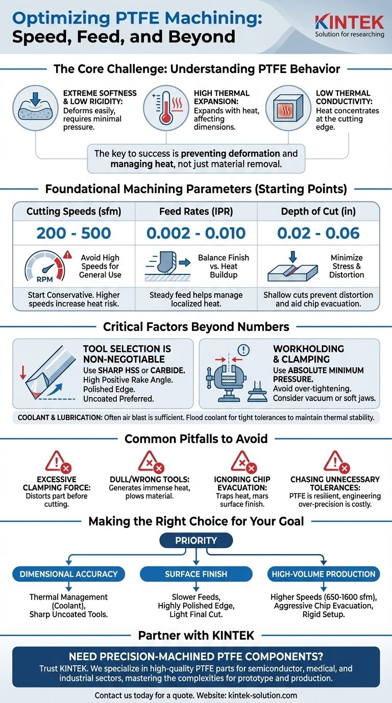 PTFE 가공을 위한 최적의 절삭 속도와 이송 속도는 얼마입니까? 정밀 가공 기술을 마스터하세요 시각적 가이드