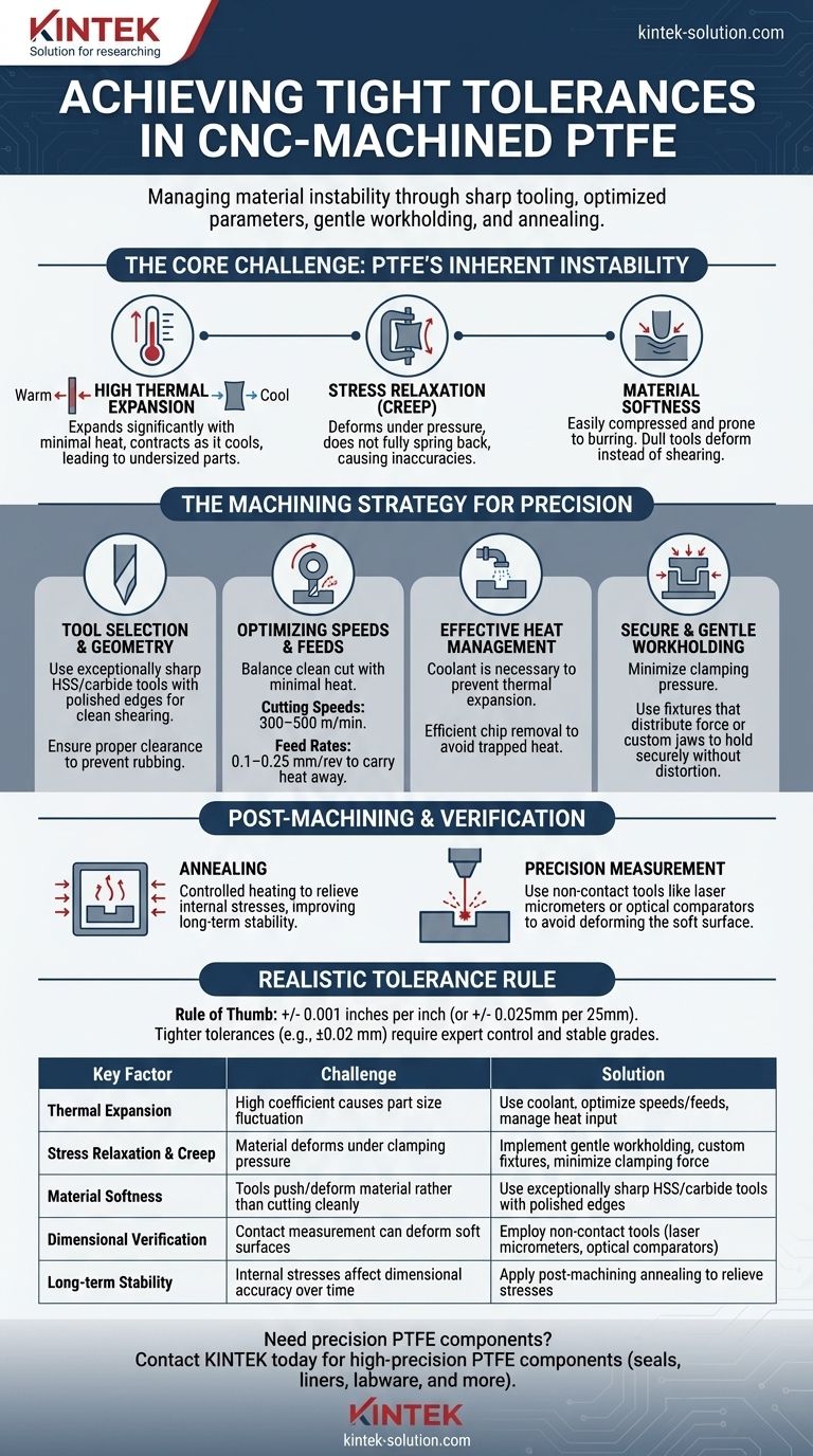 CNC 가공 PTFE 부품에서 정밀한 공차는 어떻게 달성할 수 있습니까? 안정적인 부품을 위한 정밀 가공 마스터하기 시각적 가이드