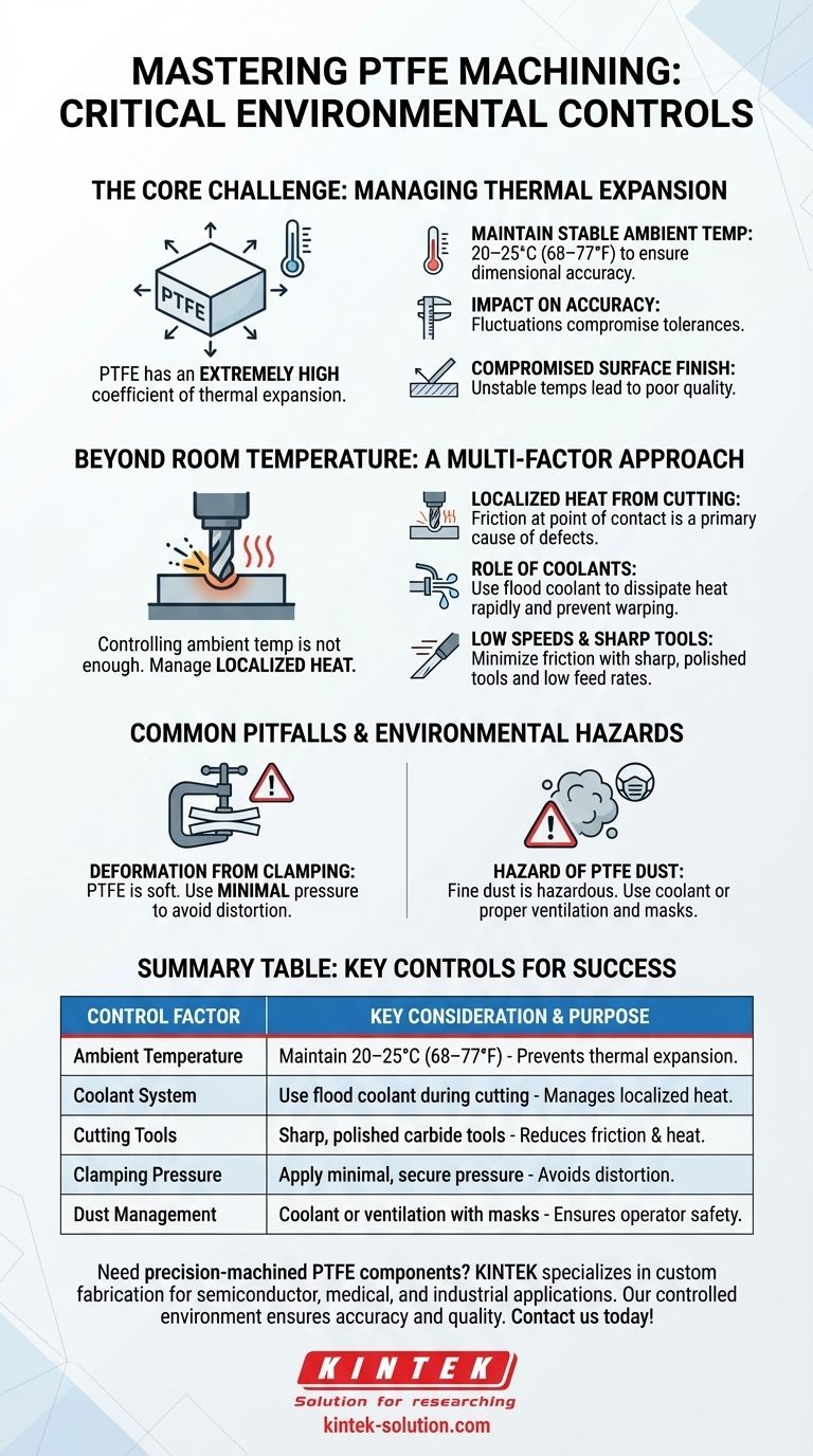 PTFE 가공에서 환경 제어가 중요한 이유는 무엇입니까? 치수 안정성과 표면 조도 마스터하기 시각적 가이드