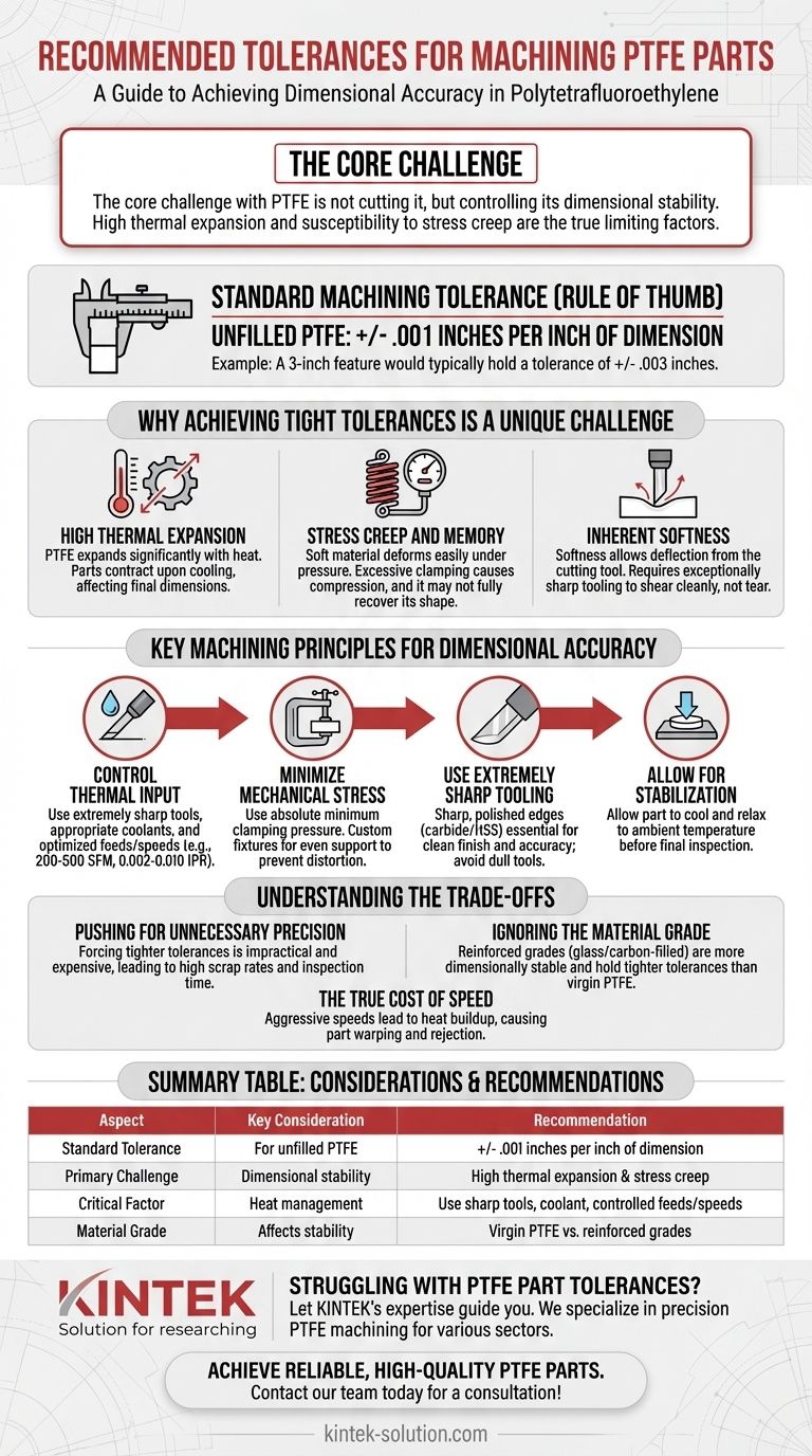 PTFE 부품 가공에 권장되는 공차는 무엇입니까? 치수 안정성 및 비용 효율성 달성 시각적 가이드
