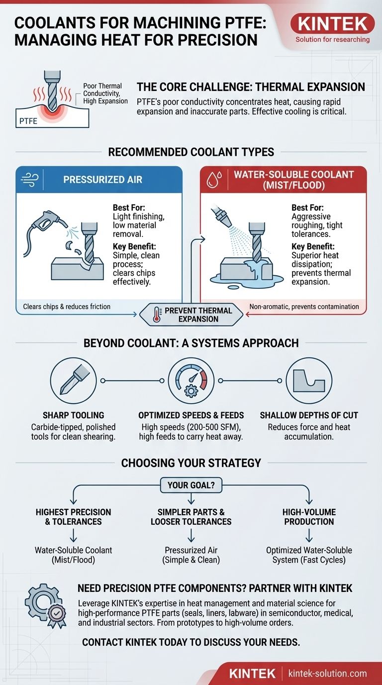 PTFE 가공에 권장되는 냉각수는 무엇입니까? 정밀한 결과를 위해 열을 제어하십시오 시각적 가이드