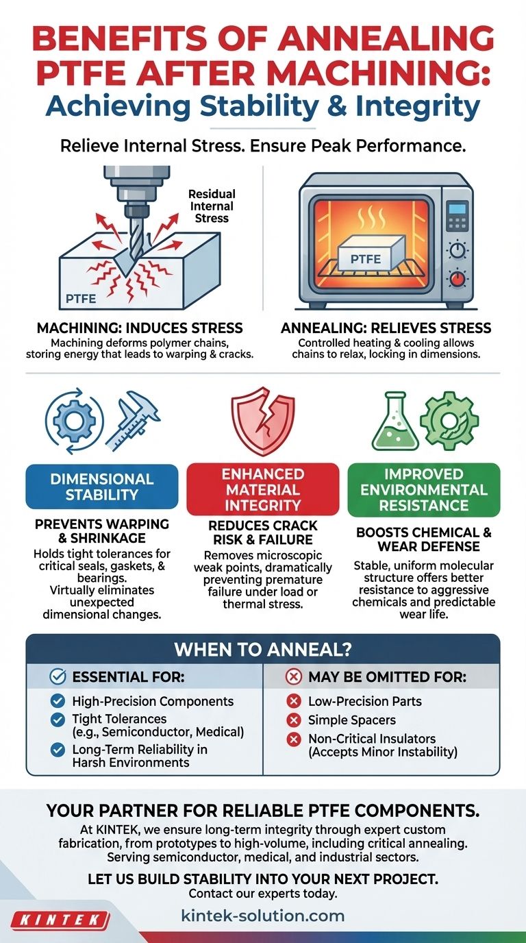 가공 후 PTFE를 어닐링(열처리)하면 어떤 이점이 있습니까? 치수 안정성 확보 및 고장 방지 시각적 가이드