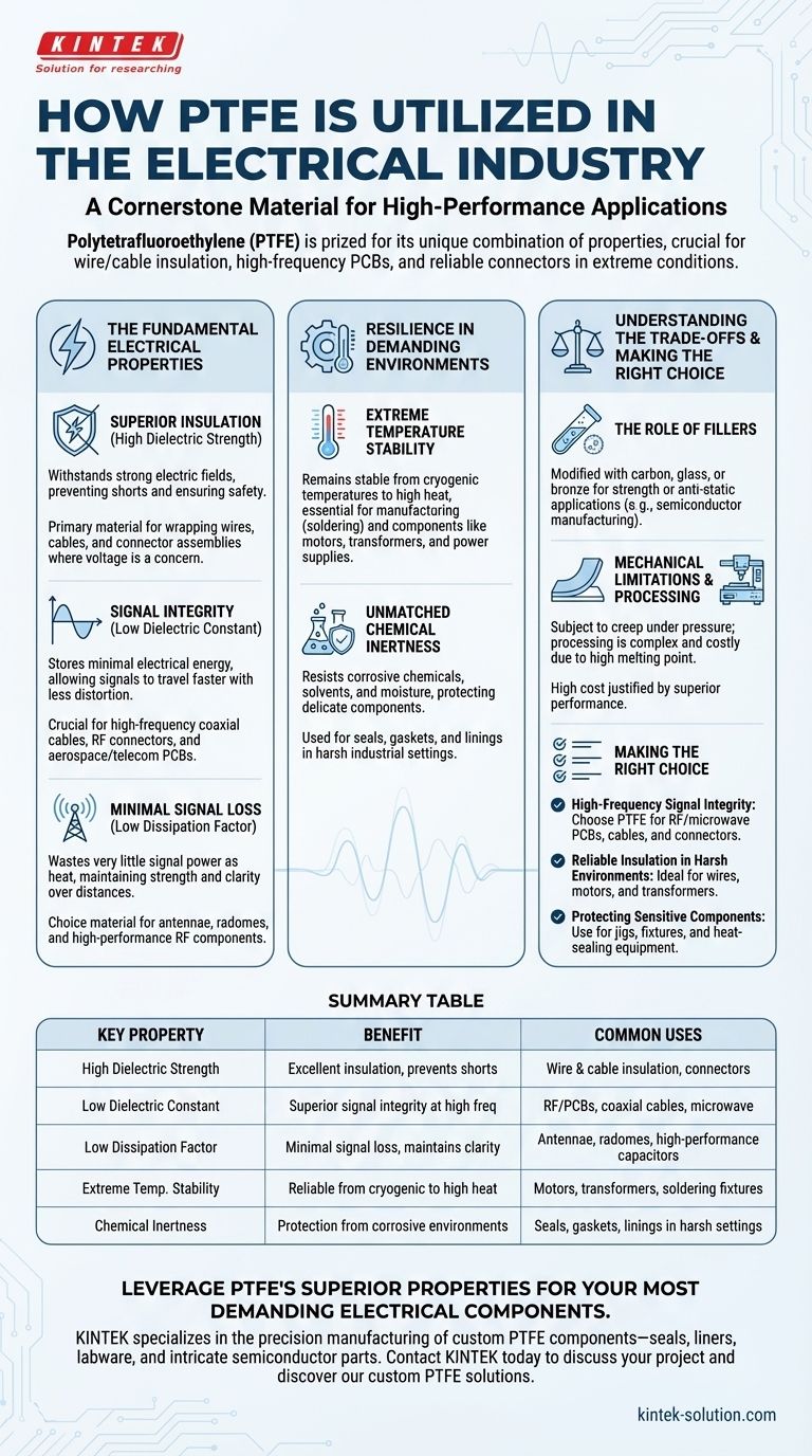 PTFE는 전기 산업에서 어떻게 활용되나요? 고주파, 고온 신뢰성을 위해 시각적 가이드