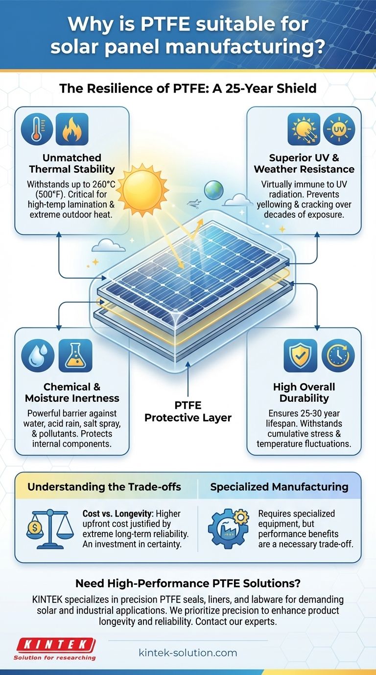 Pourquoi le PTFE convient-il à la fabrication de panneaux solaires ? Durabilité inégalée pour une durée de vie de plus de 25 ans Guide Visuel