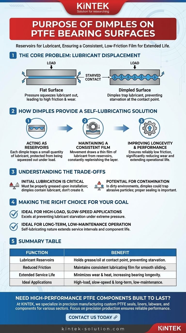 PTFE 베어링 표면의 딤플(오목한 부분)의 목적은 무엇입니까? 윤활 및 수명 연장 시각적 가이드