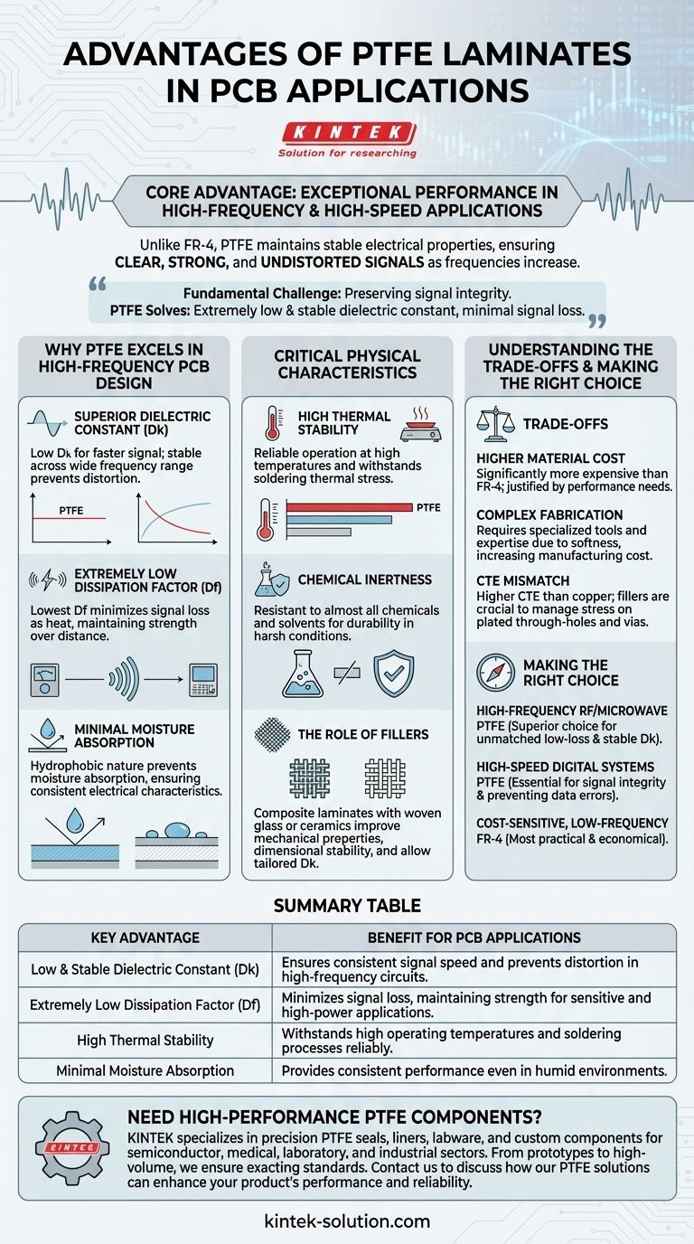 PTFE 라미네이트의 PCB 응용 분야에서의 장점은 무엇인가요? 뛰어난 고주파 성능을 활용하세요 시각적 가이드