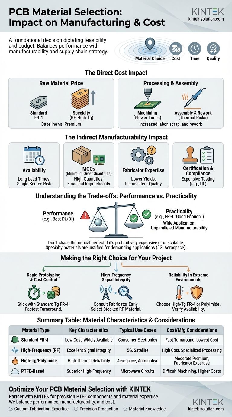 재료 선택이 PCB 제조 및 비용에 어떤 영향을 미치나요? 성능과 예산 최적화 시각적 가이드
