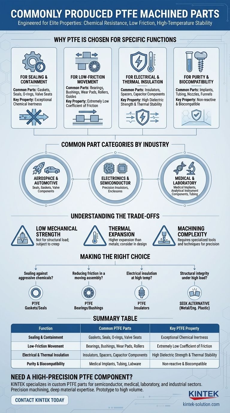 일반적으로 가공되는 PTFE 부품의 종류는 무엇인가요? 까다로운 산업을 위한 필수 구성 요소 시각적 가이드