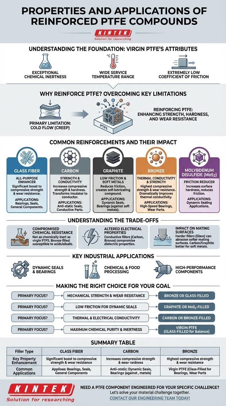 강화 PTFE 화합물의 특성과 응용 분야는 무엇입니까? 엔지니어링 소재로 성능을 향상시키십시오. 시각적 가이드