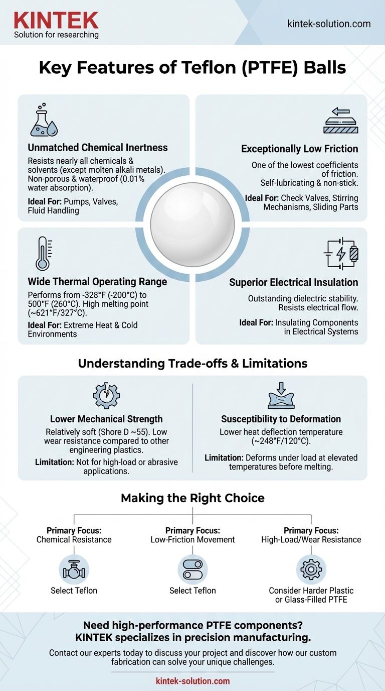Каковы ключевые особенности шаров из тефлона? Раскройте превосходную производительность в сложных условиях эксплуатации Визуальное руководство