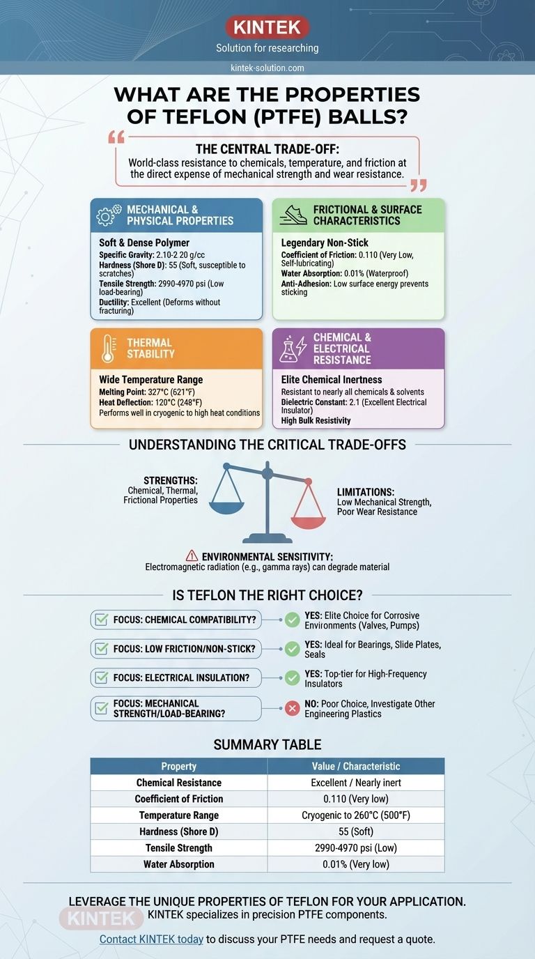 ما هي خصائص كرات التفلون؟ افتح مقاومة كيميائية واحتكاك فائقة دليل مرئي