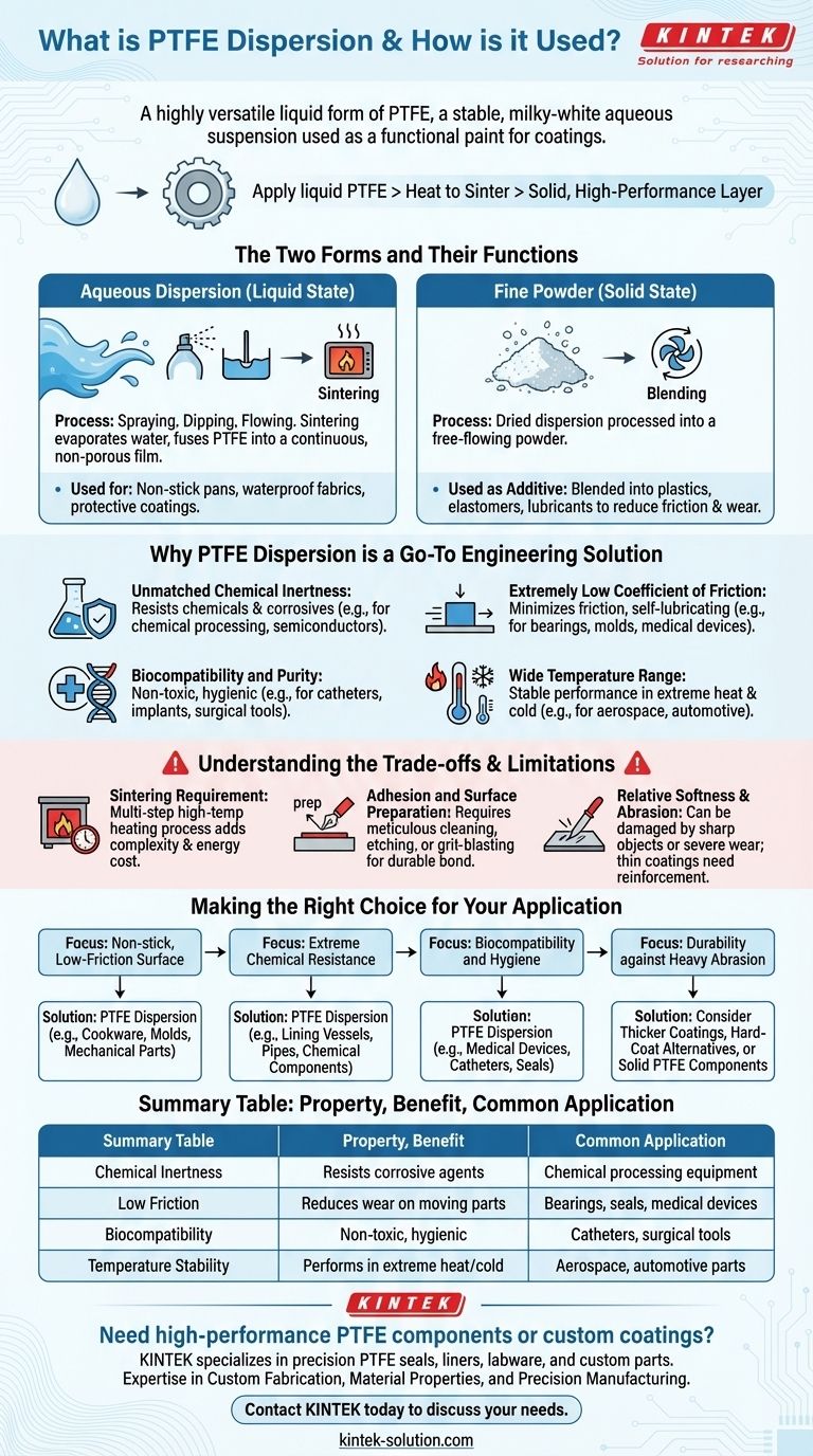 What is PTFE dispersion, and how is it used? A Guide to Non-Stick Coatings & Chemical Resistance Visual Guide