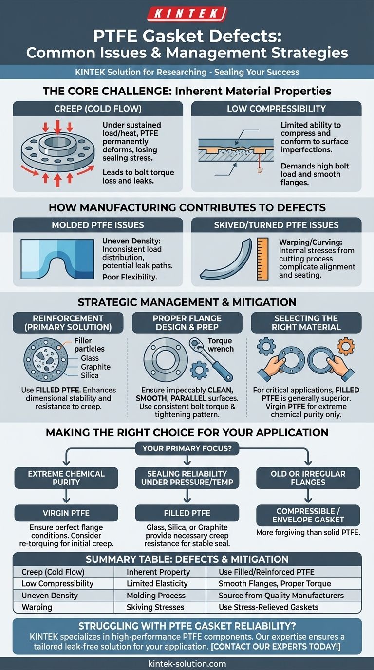 PTFE 개스킷의 일반적인 결함과 이를 관리하는 방법은 무엇인가요? 안정적인 씰링을 위해 크리프 및 콜드 플로우를 완화하는 방법 시각적 가이드