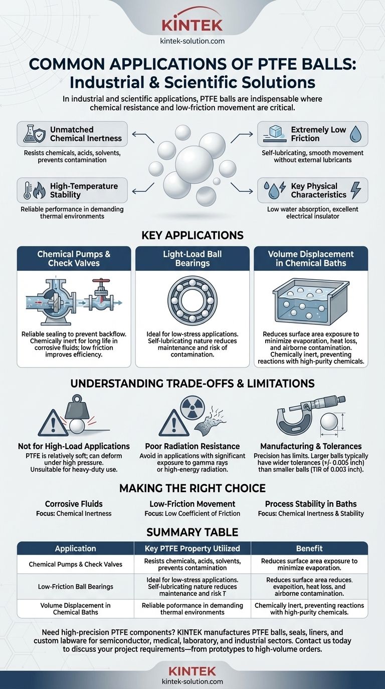 Quelles sont les applications courantes des billes en PTFE ? Utilisations essentielles dans les systèmes chimiques et à faible friction Guide Visuel