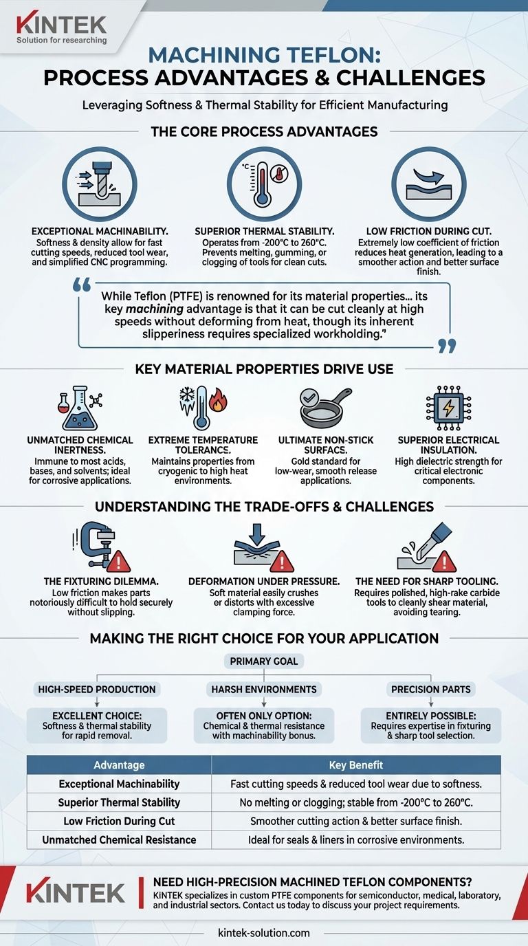 Quais são as vantagens de processo da usinagem de Teflon? Produção de Alta Velocidade com Estabilidade Térmica Superior Guia Visual