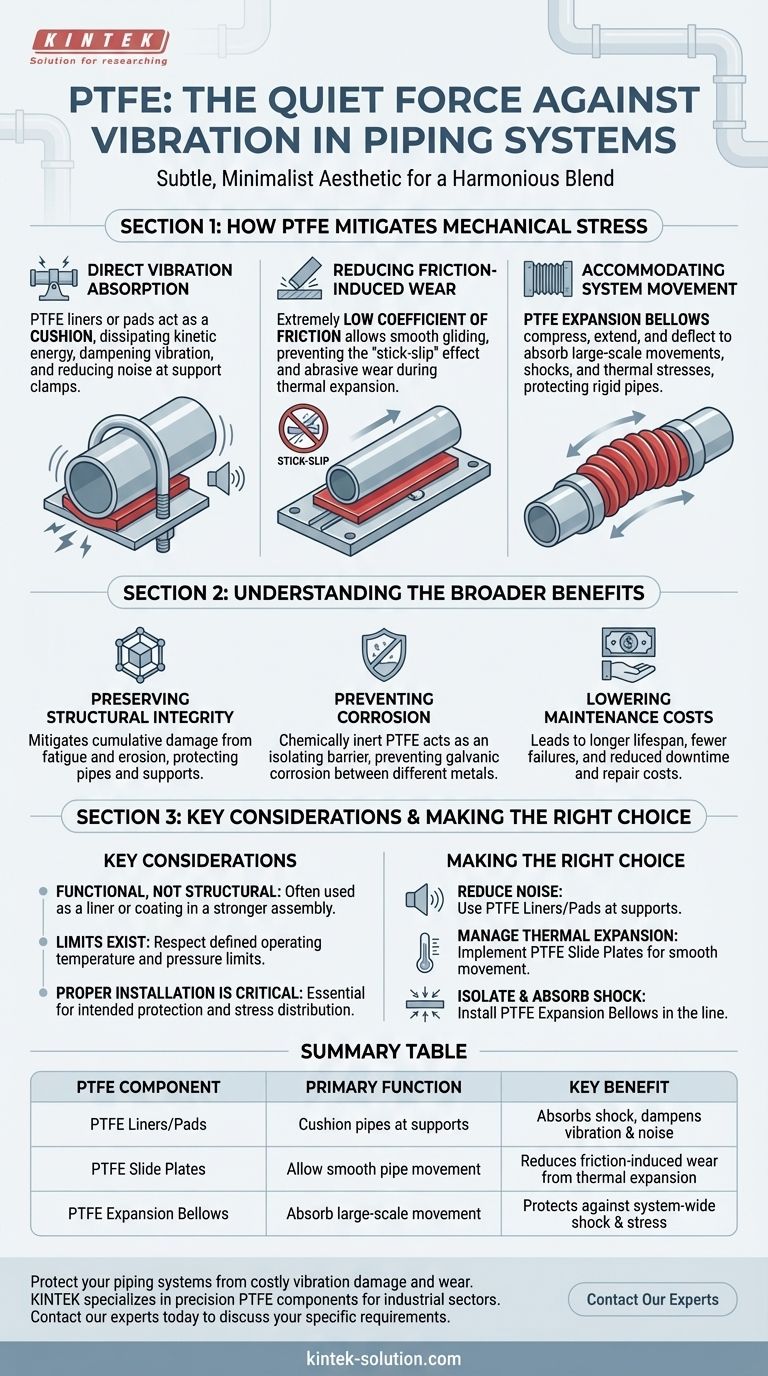 Какую роль играет ПТФЭ в гашении вибрации в трубопроводных системах? | Снижение нагрузки и износа Визуальное руководство