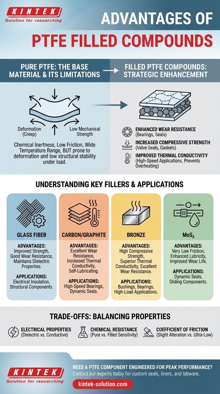PTFE 충전 화합물 사용의 장점은 무엇입니까? 마모, 강도 및 성능 향상 시각적 가이드