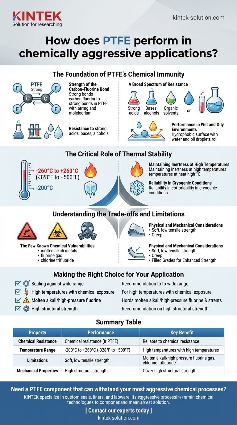 Wie schneidet PTFE in chemisch aggressiven Anwendungen ab? Unübertroffene chemische Beständigkeit für anspruchsvolle Industrien Visuelle Anleitung