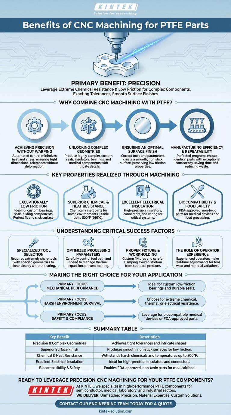 CNC 가공이 PTFE 부품에 제공하는 이점은 무엇인가요? 정밀도와 성능 달성 시각적 가이드