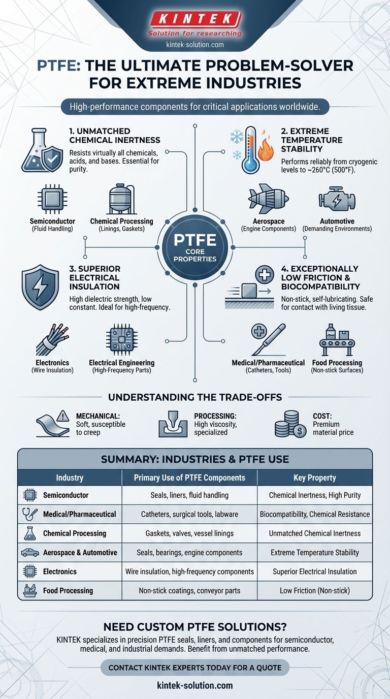 In welchen Branchen werden PTFE-Komponenten häufig eingesetzt? Kritische Lösungen für extreme Umgebungen Visuelle Anleitung