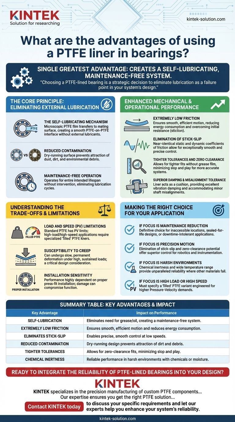 베어링에 PTFE 라이너를 사용할 때의 장점은 무엇입니까? 자체 윤활, 유지보수가 필요 없는 성능 달성 시각적 가이드