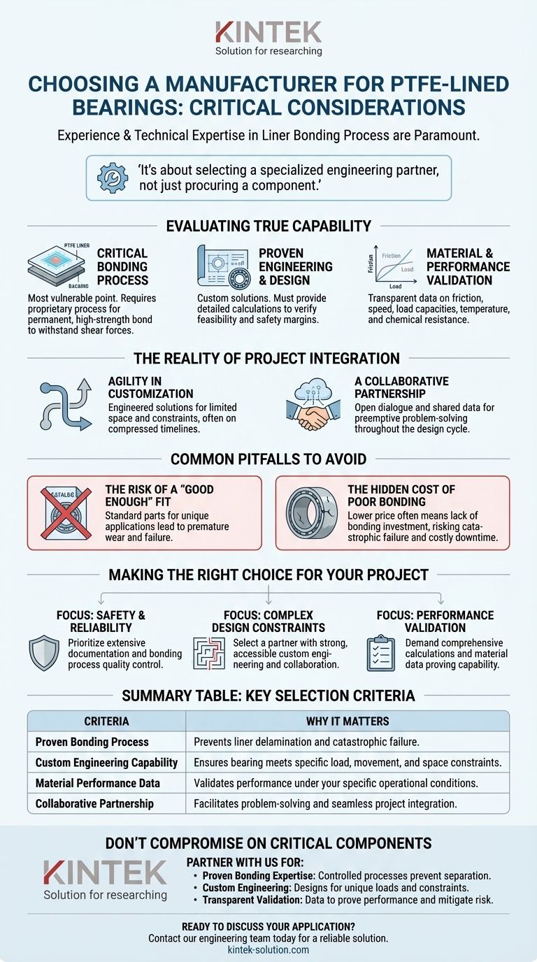 PTFE 라이너 베어링 제조업체를 선택할 때 무엇을 고려해야 합니까? 장기적인 신뢰성과 성능 보장 시각적 가이드