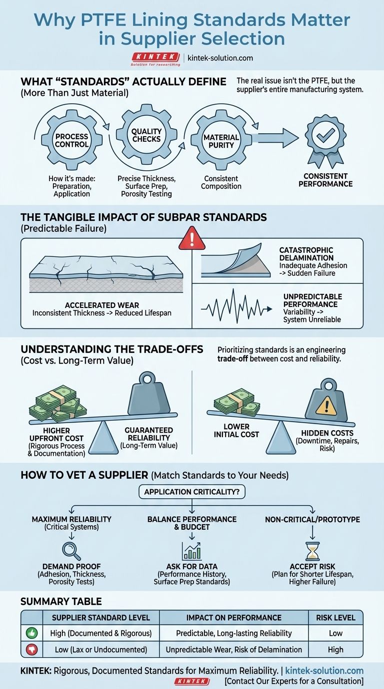공급업체를 선정할 때 PTFE 라이닝 표준을 고려하는 것이 왜 중요할까요? 비용이 많이 드는 고장을 방지하세요 시각적 가이드