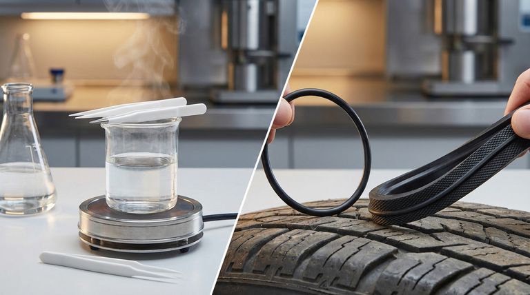 극한 조건에서 적합한 재료를 선택하는 방법: 테플론과 고무의 성능 비교