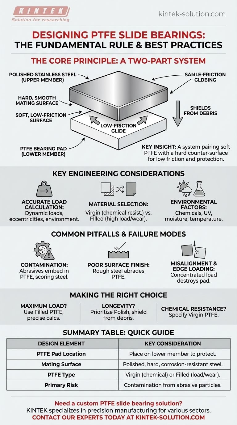 백색 PTFE 또는 테플론을 사용할 때 슬라이드 베어링은 어떻게 설계해야 할까요? 저마찰을 위한 2부 시스템을 숙달하세요 시각적 가이드